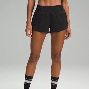 LULULEMON BLACK 2.5” HOTTY HOT SHORTS